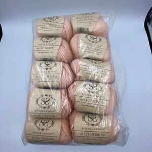 Stitch & Story 500g The Lil' Merino Wool Yarn Peach Pink LL501 10 Pack Lot 8002
